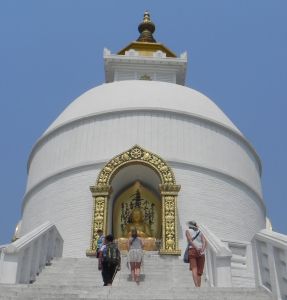 World Peace Pagoda above Pokhara