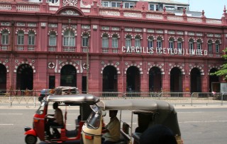 Tuk-tuks on York St, Colombo's business area